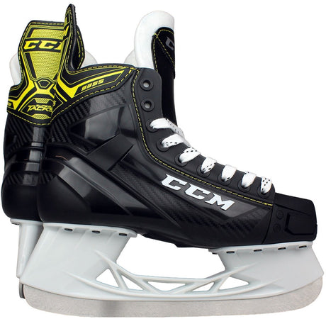 Ccm – Supertacks 9355 – Eishockey-Schlittschuhe – Schlittschuhe Herren – Erwachsene – Schwarz – verstärkte Unterstützung, Edelstahl-Speedblade – normale Passform – Größe EU 48