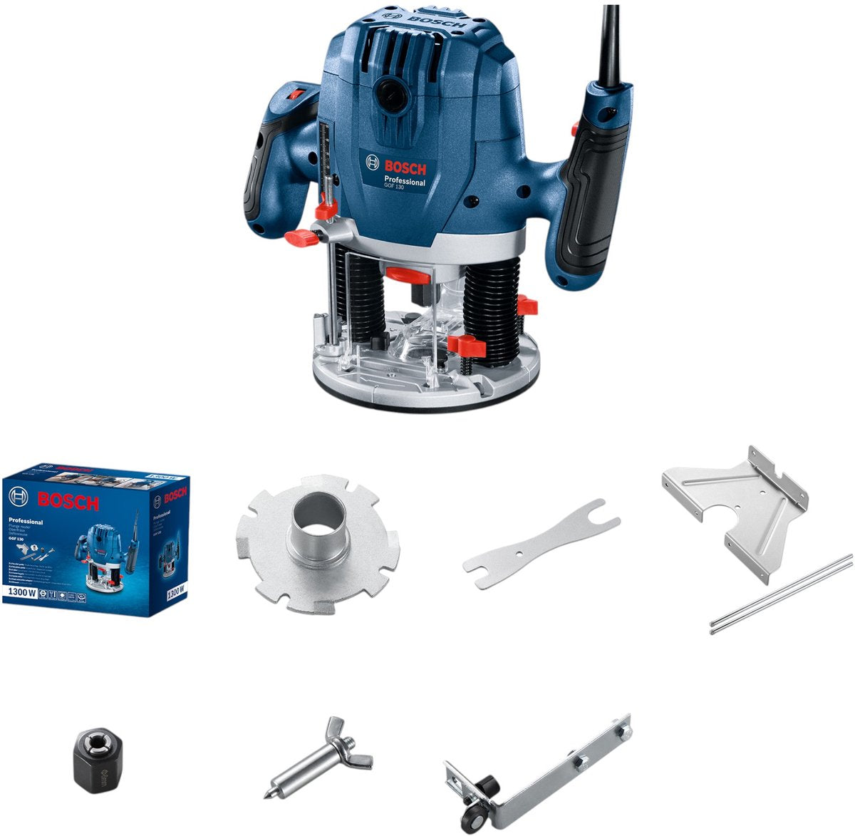 Bosch Gof 130 – Oberfräse – 1300 W – konstante Geschwindigkeit – ergonomische Griffe