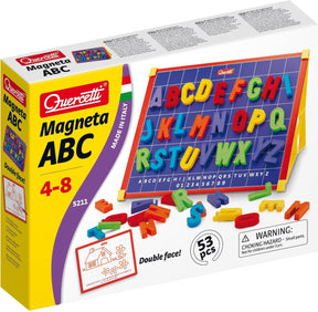 Quercetti Magnettafel inkl. Großbuchstaben ABC-Magnete, 53 Stk.