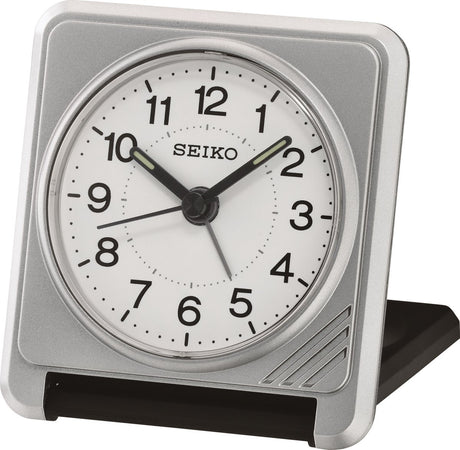 Seiko – silberfarbener Reisewecker qht015s