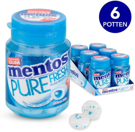 Mentos Kaugummi Purefresh Flasche (6x 30 Stück)