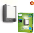 Philips led philips arbour wandlamp - ultra efficient - antraciet - met sensor - 3,8w