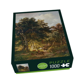 Puzzle (1000 Teile): große Waldszene, koekkoek, koekkoek haus