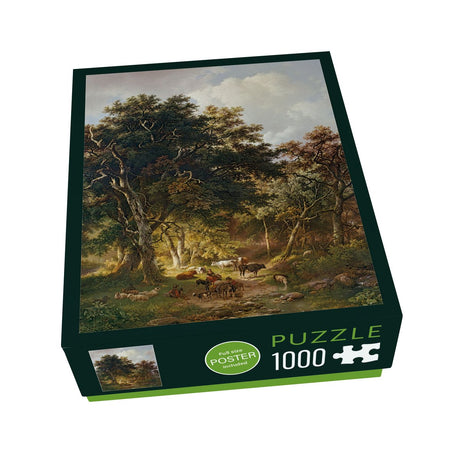 Puzzel (1000 stukjes): groot bosgezicht, koekkoek, koekkoek haus
