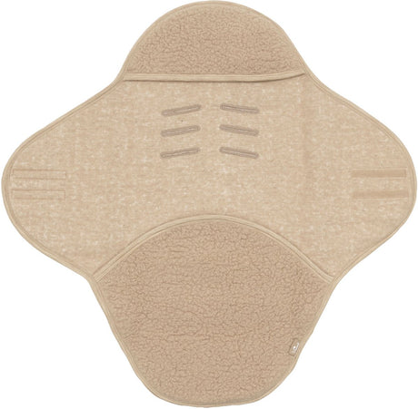 Jollein wikkeldeken - sherpa - merino wol - natural