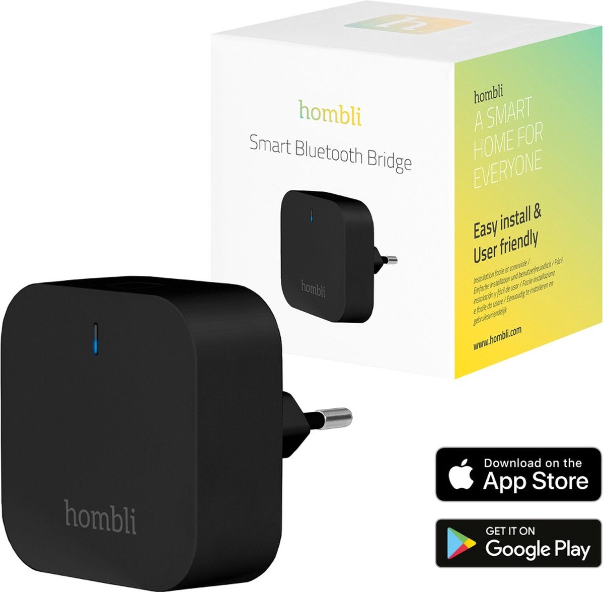 Hombli smart bluetooth bridge hub voor draadloze sensoren - zwart