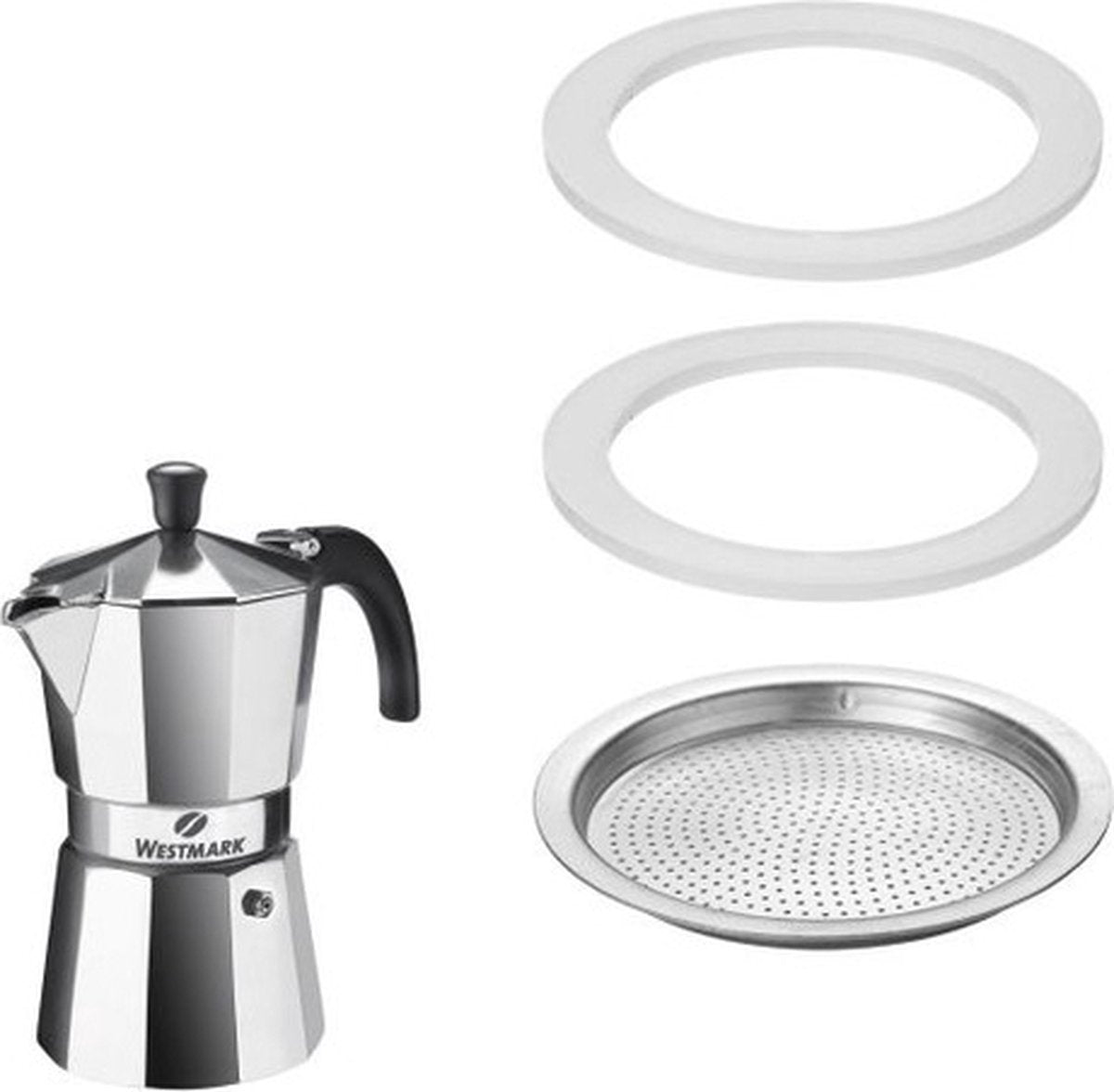 Westmark Silikonring-Set 2 + Filter für Espressomaschine 6 Beutel Brasilia 2462 228e