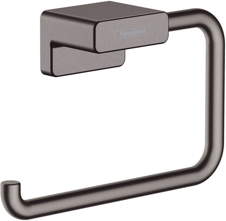 Hansgrohe addstoris q Toilettenpapierhalter – ohne Klappe – Schwarzchrom gebürstet (Anthrazit)
