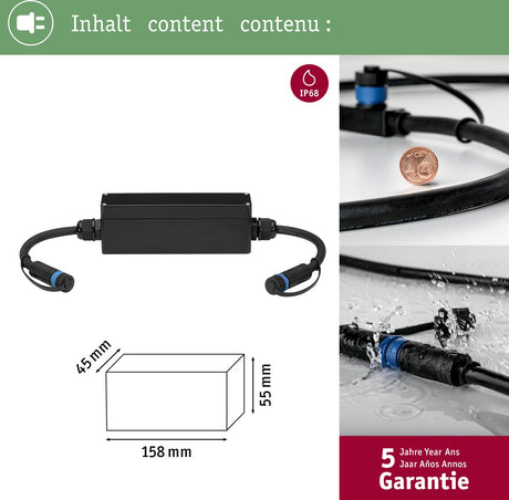 Paulmann Plug Shine Anschlussbox für Loxone Kompaktdimmer IP68 max. 150 W weiß