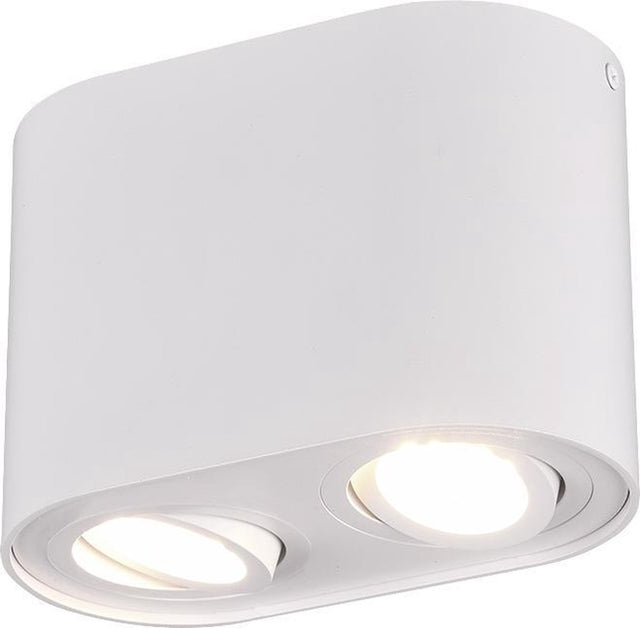 Trio cookie - Deckenleuchte - weiß matt - exkl. Leuchtmittel 2x GU10 4,9 W - dimmbar mit Schalter - nicht extern dimmbar