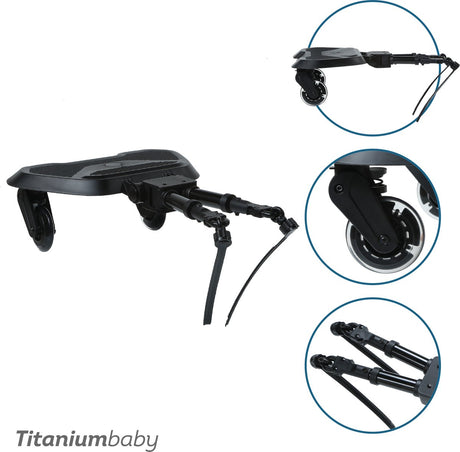 Titanium baby meerijdplankje smart joy2ride black