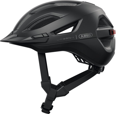 Abus Fahrradhelm Urban-i 4.0 Ace Velvet Black M - 54-58 cm - Schwarz - Geeignet für den Einsatz an Elektrofahrrädern - Cityfahrrädern - 280 g