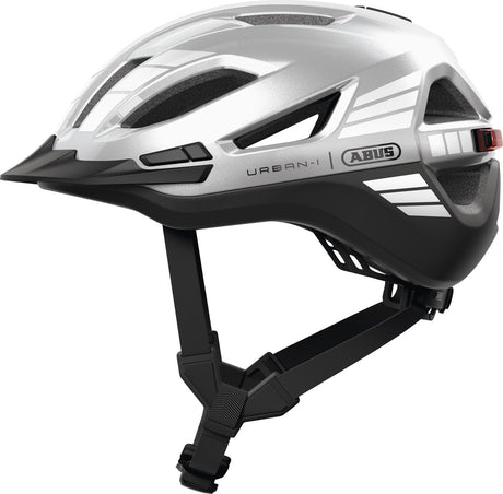 Abus Fahrradhelm Urban-i 4.0 Ace Signal Silver M - 54-58 cm - Silber - geeignet für den Einsatz an Elektrofahrrädern - Cityfahrrädern - 280 g