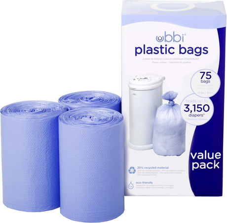 Ubbi – biologisch abbaubare Abfallbeutel (3er-Pack) für Windeleimer – Nachfüllen