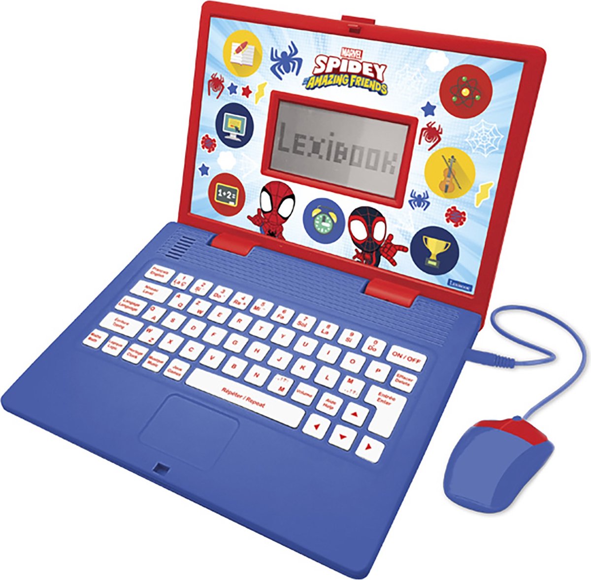 Lexibook ordinateur portable éducatif bilingue Spidey and his amanzing friends (fr en)