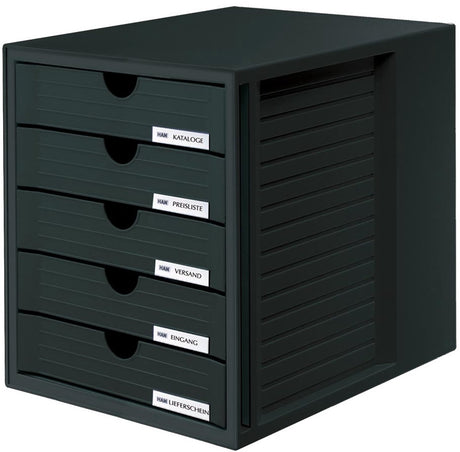 Han Kommode 1450 5 Schubladen 27,5x33x32cm schwarz