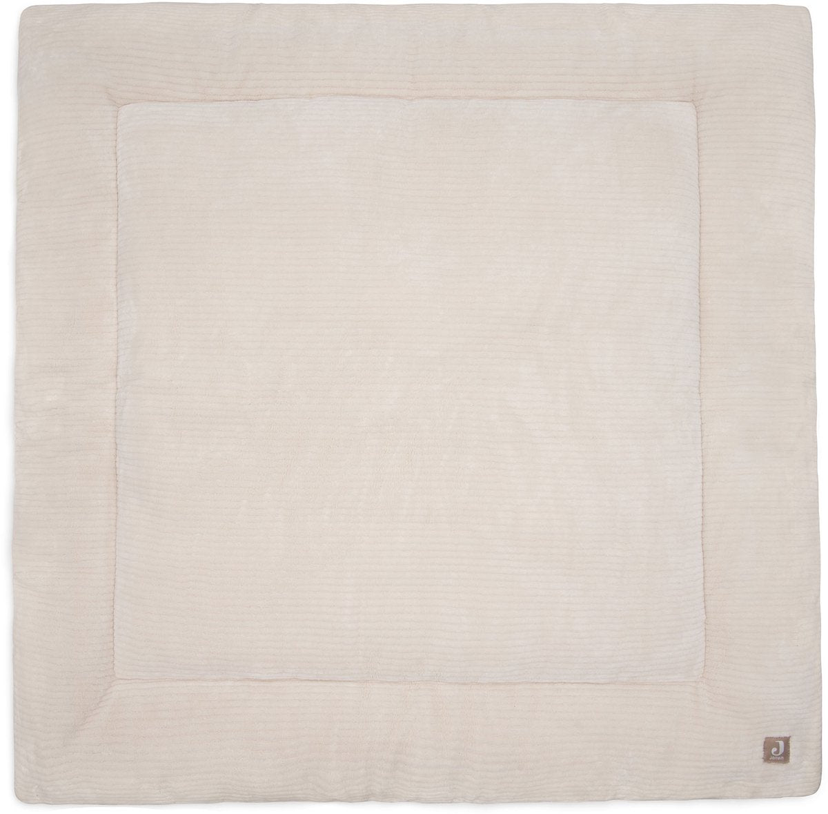 Jollein Laufstallmatte Baby – 100 x 100 cm – wolkige Rippe – Polyester – Haferflocken