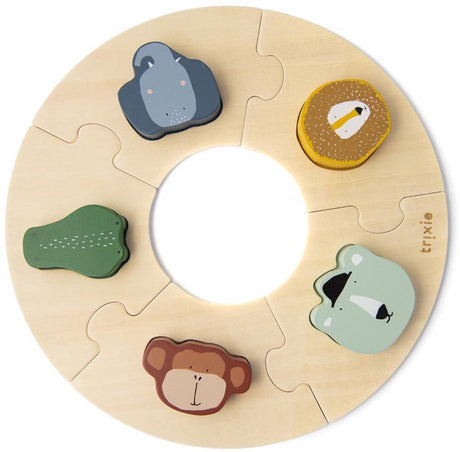 Trixie Holz-Rundpuzzle Tiere, 10-tlg.