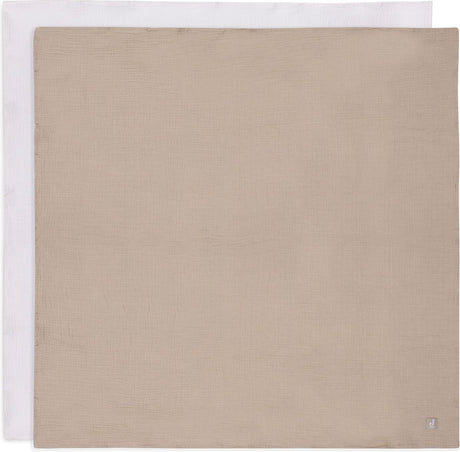 Jollein hydrofiele doek large - 115x115cm - olive green ivory - 2pack