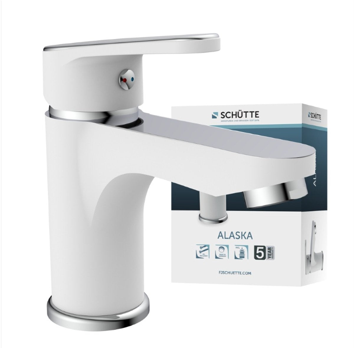 Schütte Washbe Mixer Alaska White und Chrom