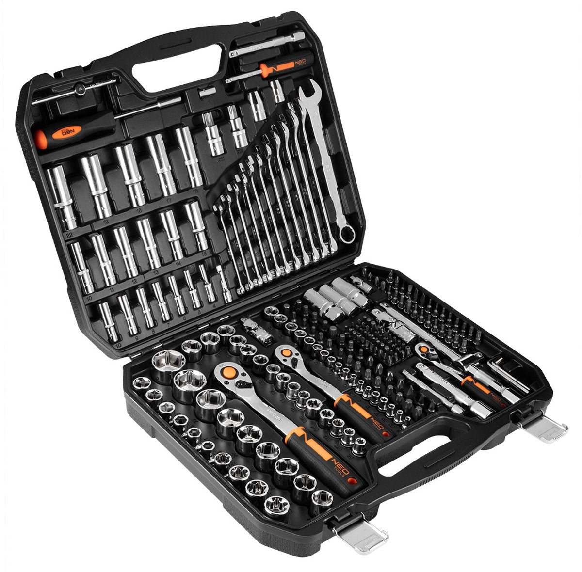 Neo - dopsleutelset - 1 2 , 3 8 , 1 4 - 219 stuks - crv