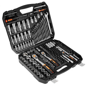 Neo - dopsleutelset - 1 2 , 3 8 , 1 4 - 219 stuks - crv
