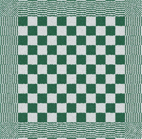 Ddddd barbeque keukendoek - set van 6 - katoen - geruit - 50x55 cm - groen