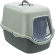 Trixie be eco - Katzentoilette Vico - mit Haube - recycelt - Anthrazitgrün - 56x40x40 cm