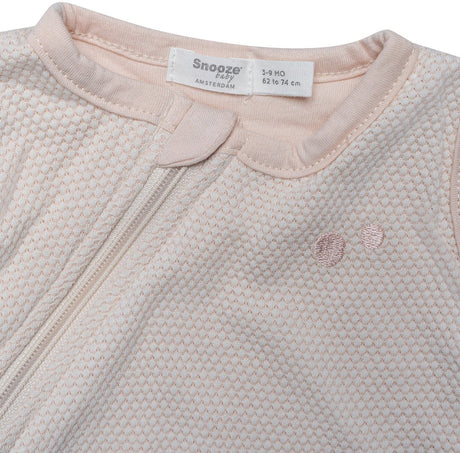 Snoozebaby baby slaapzak 0-6 mnd - lente- zomerslaapzak biologisch katoen - tog 1.0 peach blush - roze -