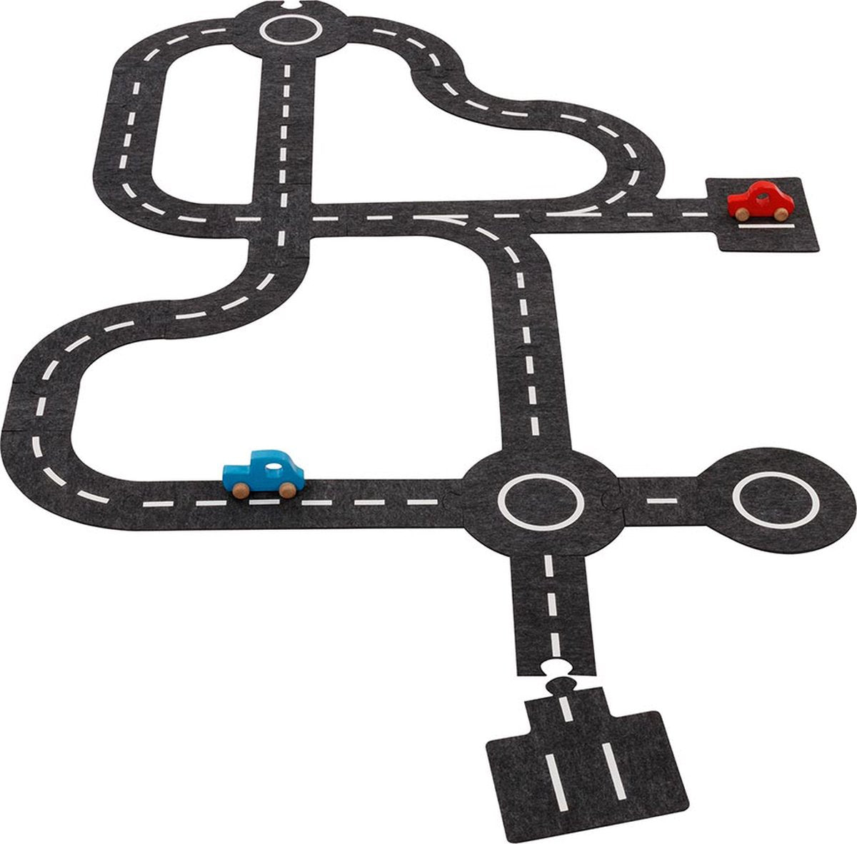 Goki spielen Teppichverkehrsstraßen mit 2 Autos, 30dlg.