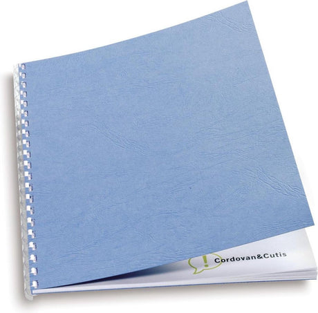 Gbc Einband Lederdruck A4-Format - blau - 100 Stück -