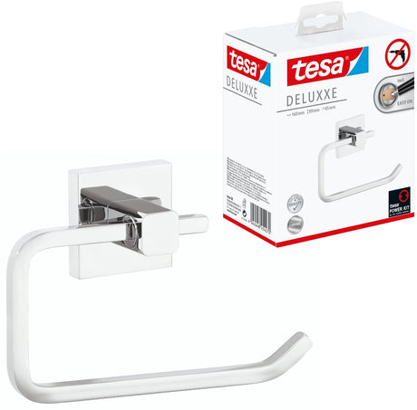 Tesa® Deluxe Toilettenpapierhalter, verchromt, modernes Design