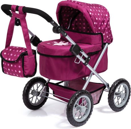 Bayer Design - Trendiger Puppenwagen - Lila mit Punkten