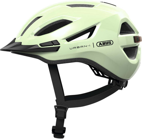 Abus Fahrradhelm Urban-i 4.0 Pistacchio Green L - 57-61 cm - Hellgrün - Geeignet für den Einsatz an Elektrofahrrädern - Cityfahrrädern - 290 g