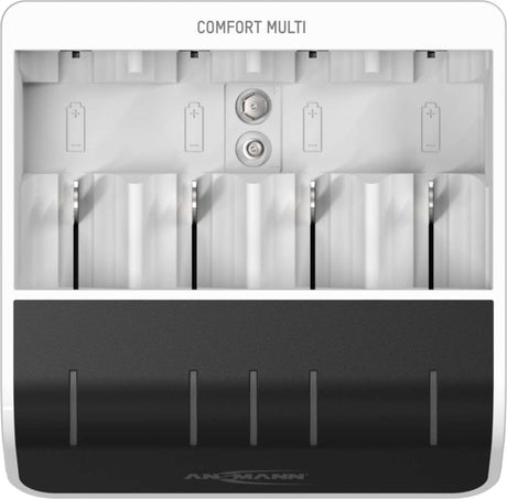 Ansmann Comfort Multi-Akkuladegerät NiMH AAA (Bleistift), AA (Penlite), C (Baby), D (Mono), 9 V (Block)