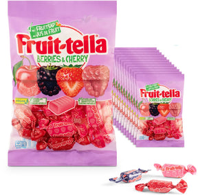 Fruit-tella fruittella berries cherry - snoep - vegan - 12x200gr