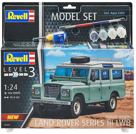 Revell Modellbausatz - Land Rover Series III LWB (s. Wagon) 1:24 - 184tlg. - inkl. Grundfarben