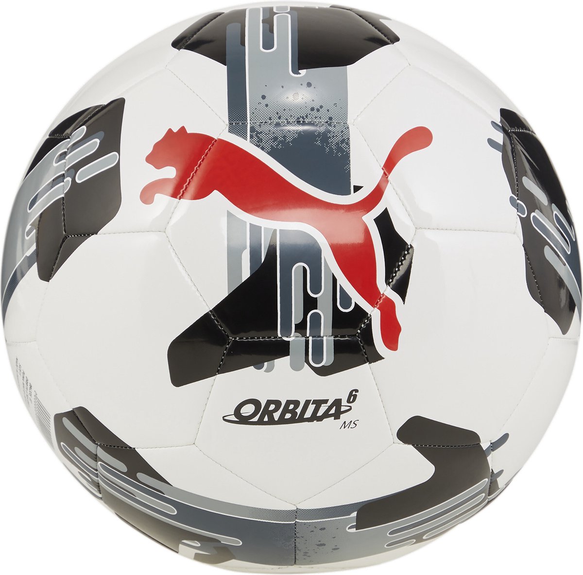 Puma Orbita 6 MS Unisex-Fußball – Weiß-Schwarz