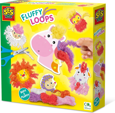 Ses kreativ – Flauschige Schlaufen – Sinnesspielzeug – 6 weiche Drahttiere basteln – inklusive Kinderschere