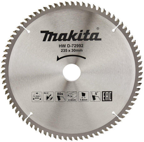Makita Kreissägeblatt für Aluminium | Standard | ø 235mm Achsloch 30mm 80t - d-72992