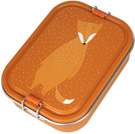 Trixie große Lunchbox - Mr. fox - RSV-Lunchbox für Kinder - leicht zu öffnende Lunchbox - 2 Fächer - Orange