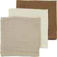 Meyco Baby Uni Gesichtstücher – 3er-Pack – hydrophil – cremefarbenes Sand-Toffee – 30 x 30 cm