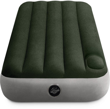 Intex jr. Twin-Dura-Beam-Daunen-Luftmatratze mit integrierter Fußpumpe – 191 x 76 x 25 cm