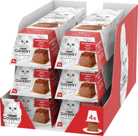 Gourmet Revelations Mousse – Nassfutter für Katzen – Rind – 24 x 57 g