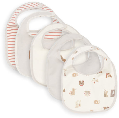 Jollein Lätzchen wasserdicht – 5 Stück – 30 cm – Tierfreunde.