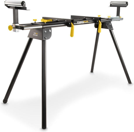 Powerplus Gehrungssägenbasis powx075200 – stabiler, klappbarer 2mx635mm Tisch, max. 150 kg – Höhe 985 mm – rutschfest – Rollen