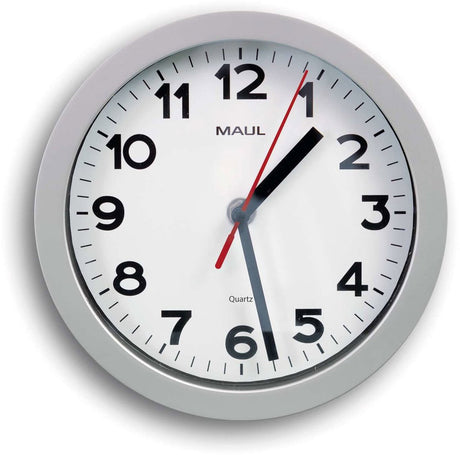 Maul Wanduhr Tritt ø 20 x 4,4 cm Kunststoff 1 x AA (1,5 V) Silber