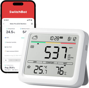 Switchbot - meter pro - slimme omgevingsmeter - inclusief co2