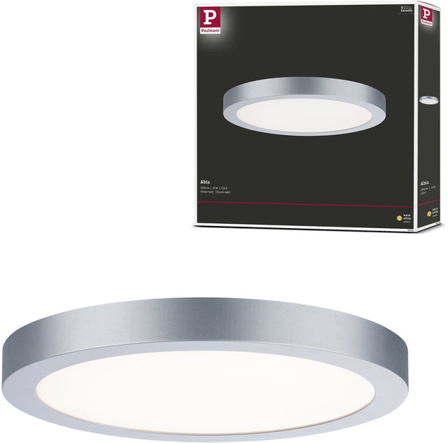Paulmann led-paneel abia rond 300mm 22w 2200lm 2700k chroom mat