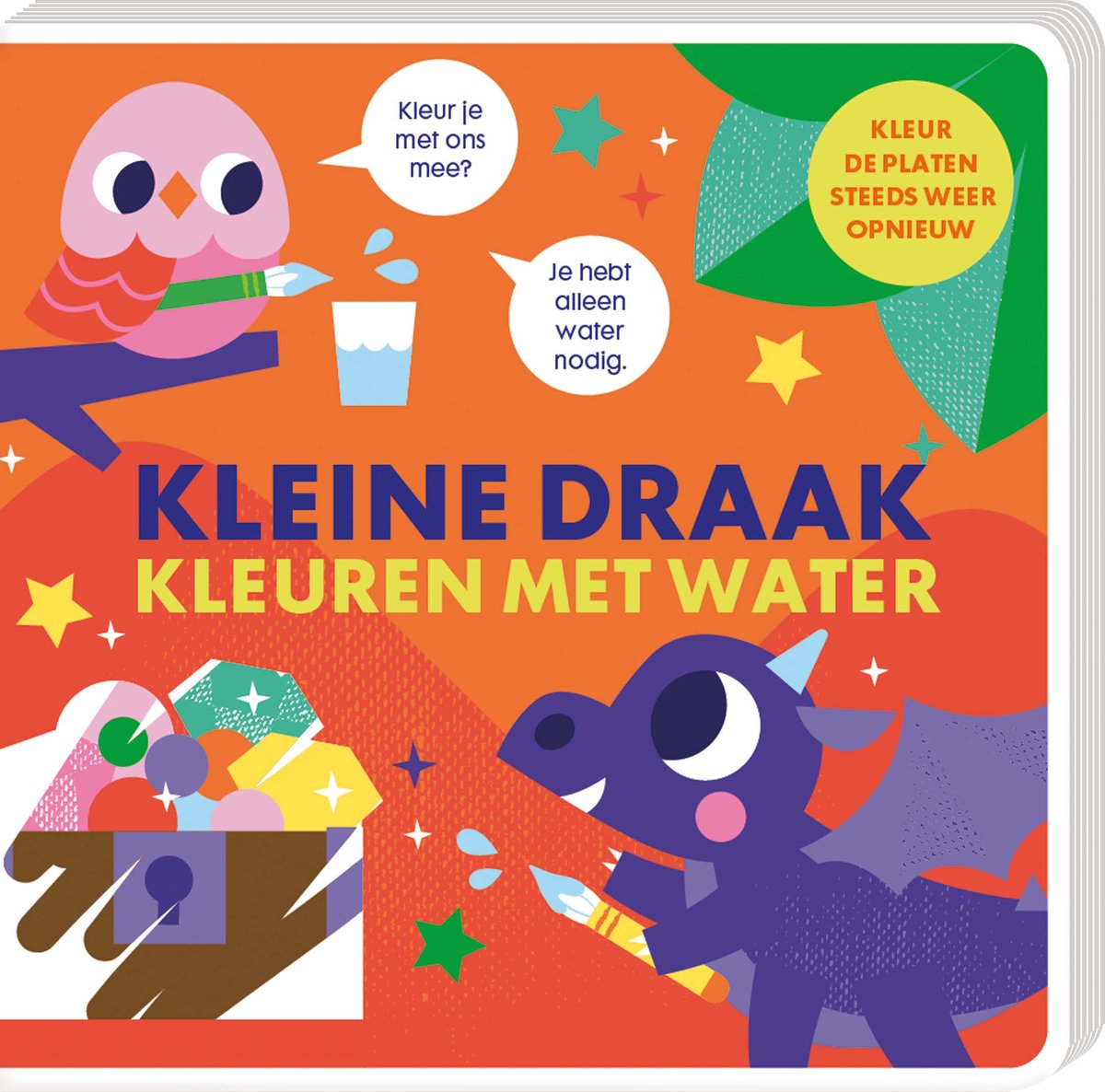 Bilderbücher zum Ausmalen mit Wasser, kleiner Drache. 3+